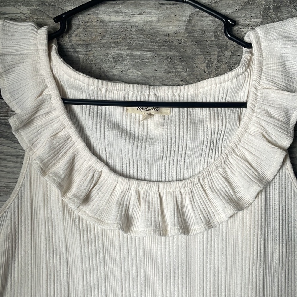Madewell Ruffle Neck Tank - Picture 4 of 5